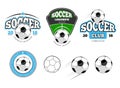 European football, soccer vector labels, emblems, logos and badges