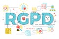 European GDPR General Data Protection Regulation word concept Royalty Free Stock Photo