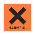 European hazard symbol irritant, harmful