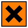 European hazard symbol irritant