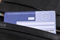 European health insurance card in a wallet close-up