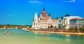 European landmarks - Beautiful Parliament in Budapest, Hungary