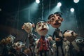 European marionette puppets or stop motion movie characters