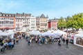 European Market annual event in old town of Aachen, Germany