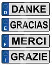 European number plates