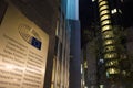 European parliament brussels belgium at night language sign Royalty Free Stock Photo