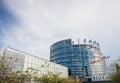 European Parliament building with all member states flags Royalty Free Stock Photo