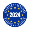 2024 European parliament election symbol icon Royalty Free Stock Photo