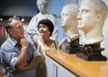 european pensioner family visiting historical exhibition in National Museum