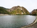 Olt River in Carpathian Mountains, Romania at Turnu Dam Royalty Free Stock Photo