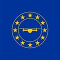 European rules for drone aerial aircraft law, drone concept