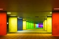 European Scenic Destinations. Tunnel of Changing Light In Rotterdam in The Netherlands