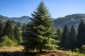 European silver fir (Abies alba) - Europe (Generative AI)