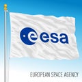 European Space Agency flag, vector illustration