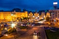 The European square in Kiev, Ukraine before the War, Majdan Nezalezjnosti Royalty Free Stock Photo