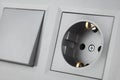 European standard electrical switch and socket, set for household electrical wiring