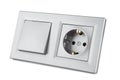 European standard electrical switch and socket, set for household electrical wiring isolated
