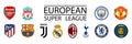 European Super League. Milan, Arsenal, Atletico Madrid, Chelsea, Barcelona, Inter Milan, Juventus, Liverpool, Manchester City and