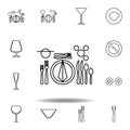 European, table etiquette icon. Set can be used for web, logo, mobile app, UI, UX on white background Royalty Free Stock Photo