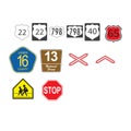 european traffic icons. Vector illustration decorative design