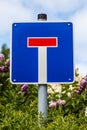 European traffic or road sign for a dead end Royalty Free Stock Photo