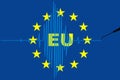 European union as crisis symbol Royalty Free Stock Photo