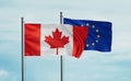 European Union and Canada flag