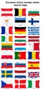 European Union countries flags Royalty Free Stock Photo