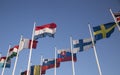 European Union countries flags Royalty Free Stock Photo