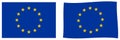 European Union EU flag. Simple and slightly waving version. Royalty Free Stock Photo