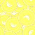 European Union Euro gold coins seamless pattern. S Royalty Free Stock Photo