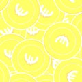 European Union Euro gold coins seamless pattern. S Royalty Free Stock Photo