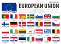 European union flag  EU  and membership . Torn paper design . Europe map background . Vector Royalty Free Stock Photo