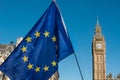 European Union flag in front of Big Ben, Brexit EU Royalty Free Stock Photo