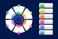 European Union Flag with Infographic Design Incorporate with divided round shape Royalty Free Stock Photo
