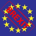 European Union flag with text brexit Royalty Free Stock Photo