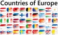 European Union flags Royalty Free Stock Photo