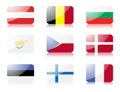 European union flags set 1 Royalty Free Stock Photo