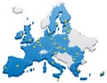 European Union Map Royalty Free Stock Photo
