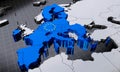 European Union map and flag - 3D illustration Royalty Free Stock Photo