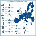 European Union map. Royalty Free Stock Photo