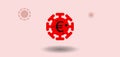 European Union official currency euro and virus icon. Investment planning in epidemic time.