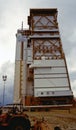 The European Union Space Mission ramp in Kourou, South America: A huge transporter for the space shuttle