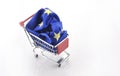 European Union trade market surplus deficit shopping cart isolated september 18, 2016 Royalty Free Stock Photo