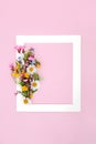 European Wildflower Posy Abstract Background Border