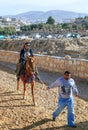 European woman on horseback