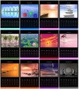 European 2015 year calendar with zen images