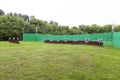 Practice targets at an archery contest Royalty Free Stock Photo