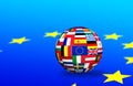 Europian union countries Flags Royalty Free Stock Photo