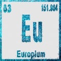 Europium Chemical Element Blue on White Royalty Free Stock Photo